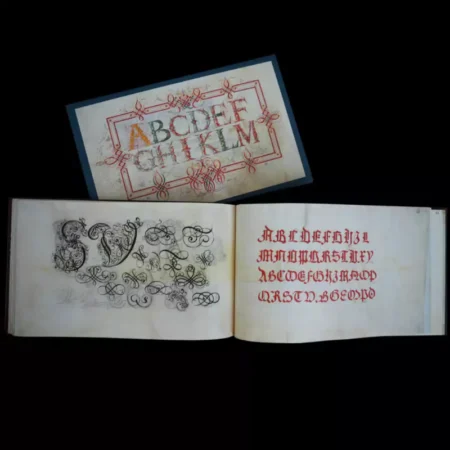 Page interieur du livre de calligraphie de Johann Caspar Winterlin